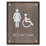 Restroom Sign w/ Female & ISA Symbols