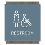 Restroom Sign w/ Female & ISA Symbols