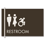 Restroom Sign w/Unisex & Dynamic ISA Symbols