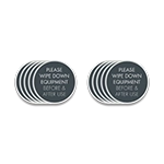 Round Decal: Wipe Down Equipment - 10 Pack