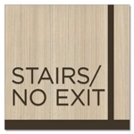 "Stairs/No Exit" Egress Sign - CA Compliant