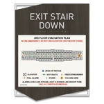 Standard Stairway Evacuation Plans - CA Compliant