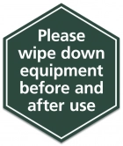 "Wipe Down Equipment" Vinyl Decal