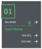1-Line Floor ID Directional w/Guest Rooms