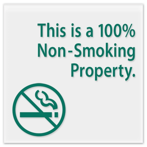 100% Non-Smoking Property Sign