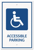 Accessible Parking Sign w/ISA Symbol