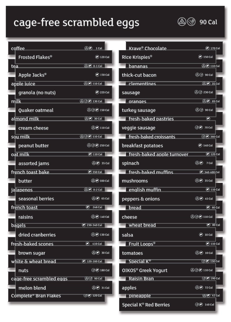 Additional Menu Insert Kit for Countertop Menu Easels