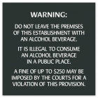 Alcohol Fine Warning - CO Compliant
