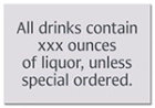 Alcohol Warning Sign - Alabama Compliant
