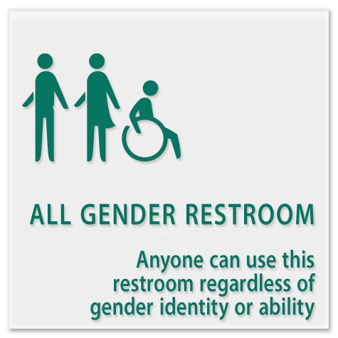 All Gender Restroom w/Symbols