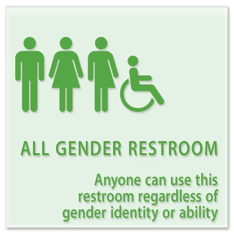 All Gender Restroom w/Symbols
