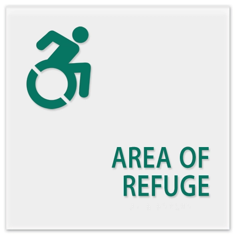 Area of Refuge Sign - Dynamic ISA Symbol