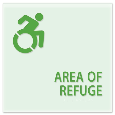 Area of Refuge Sign - Dynamic ISA Symbol