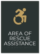 Area of Rescue Assistance Sign - NYC Compliant