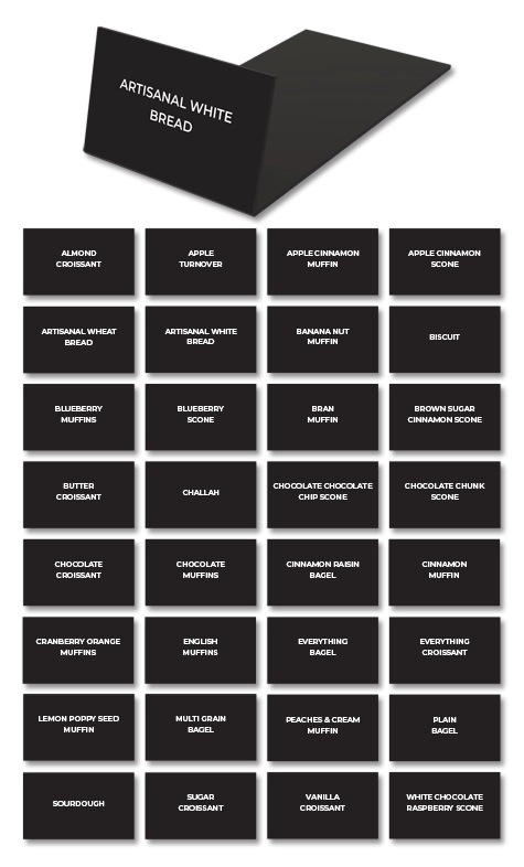 Bakery Case Easel - Set of 32