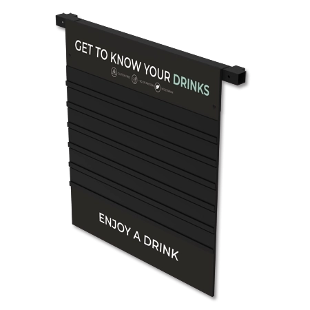 Beverage Station Hanging Menu w/Rail Mount