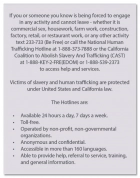 California Code - Human Trafficking Notice - English Version 