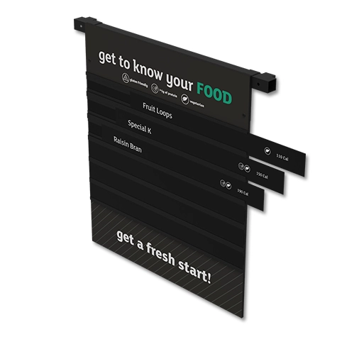 Cereal Menu Sign w/Rail Mount