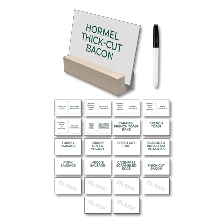 Chafing Dish Menu IDs:Natural Wood Easels