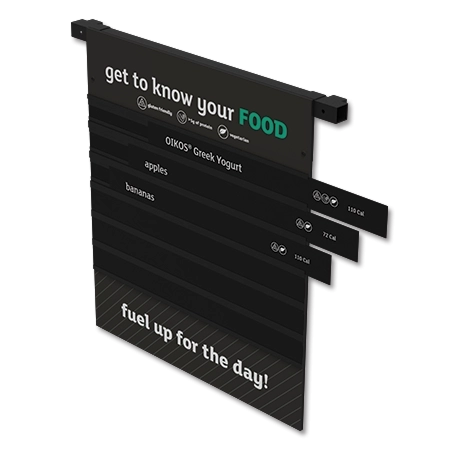 Cold Food Menu Sign w/Rail Mount