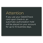 Debit/Check Policy Sign