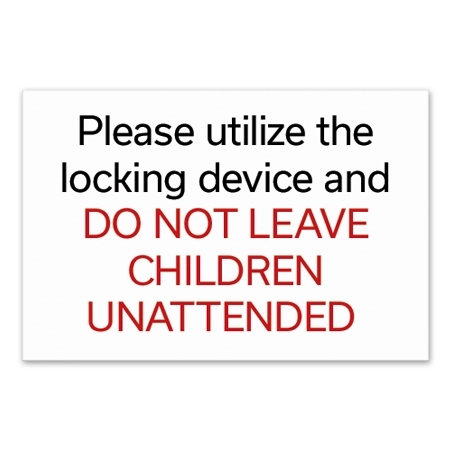 Do Not Leave Children Unattended Vinyl - Roll of 50
