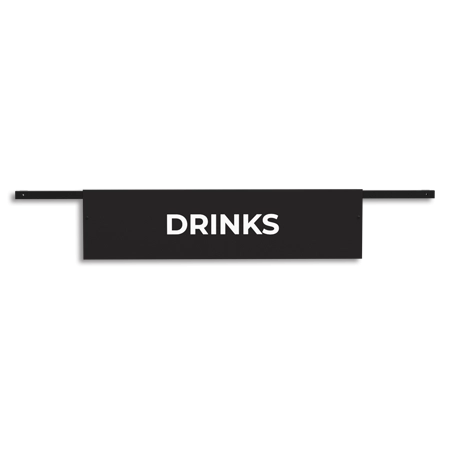 Drinks: Hanging Category Rail-Mounted Breakfast Sign
