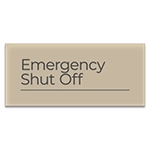 Emergency Shut Off Sign