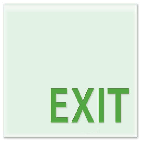 "Exit" Egress Sign - CA Compliant