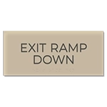 "Exit Ramp Down" Egress Sign - CA Compliant
