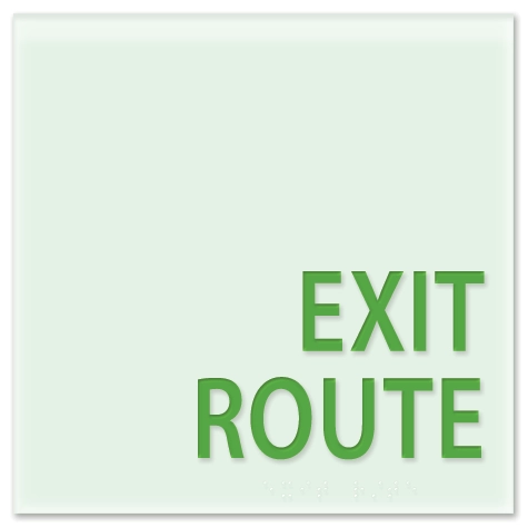 "Exit Route" Egress Sign - CA Compliant