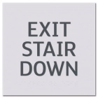 "Exit Stair Down" Egress Sign - CA Compliant