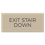 "Exit Stair Down" Egress Sign - CA Compliant