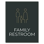 Family Restroom Sign w/Unisex & Child Symbols