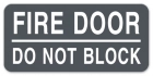 Fire Door - Do Not Block Label - 4 Pack