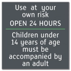 Fitness Center Hours Sign