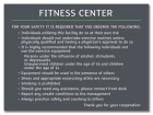 Fitness Center Rules Sign