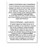 Florida Bilingual Human Trafficking Sign