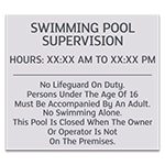 Front Desk Pool Supervision Sign - NJ Compliant