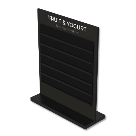 Fruit & Yogurt Countertop MenuBlack Acrylic Easel
