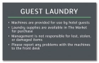 Guest Laundry Rules Sign