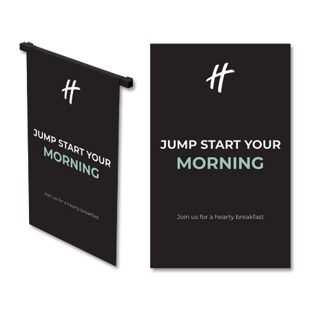 Jump Start Your Morning: Welcome Sign w/Rail-Mount