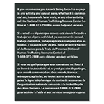 Louisiana Code - Human Trafficking Notice - Acrylic Material