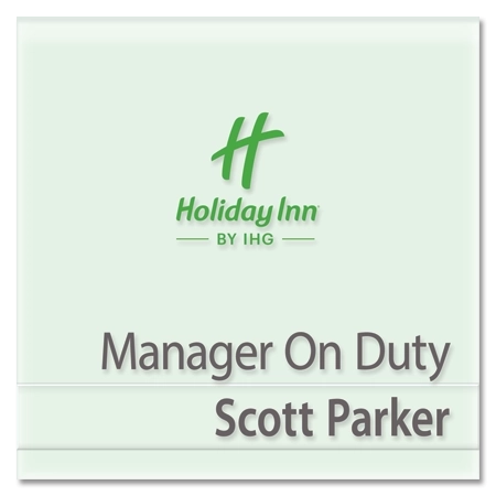 Manager on Duty Sign - Includes Nameplate