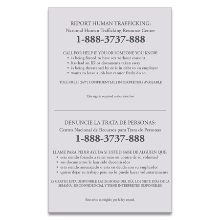 Maryland Large Human Trafficking Notice - Celtec