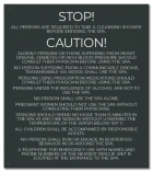 Mobile County, Alabama Spa Rules Sign