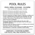 New York City Pool Rules Sign