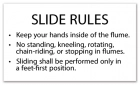 New York City White-Water Slide Rules Sign