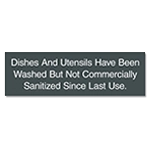 Not Commercially Sanitized Sign - Alabama Compliant
