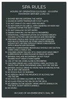 Oregon Spa Rules Sign